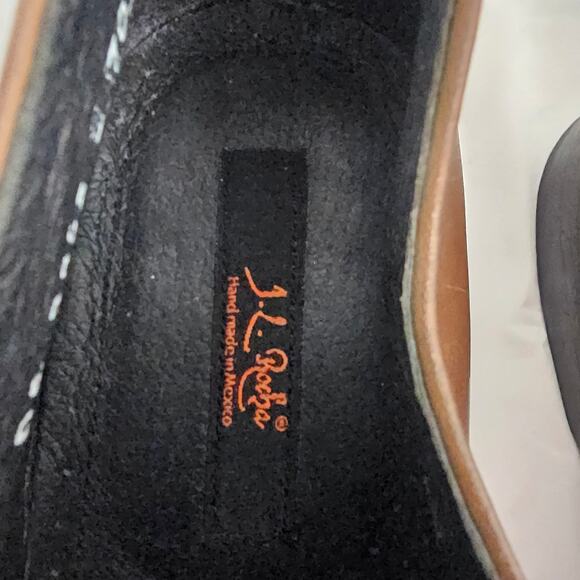 J.L. Rocha Men’s Handmade Cap Toe Derby Shoes Brown Leather Size 9.5M Mexico - Picture 6 of 9